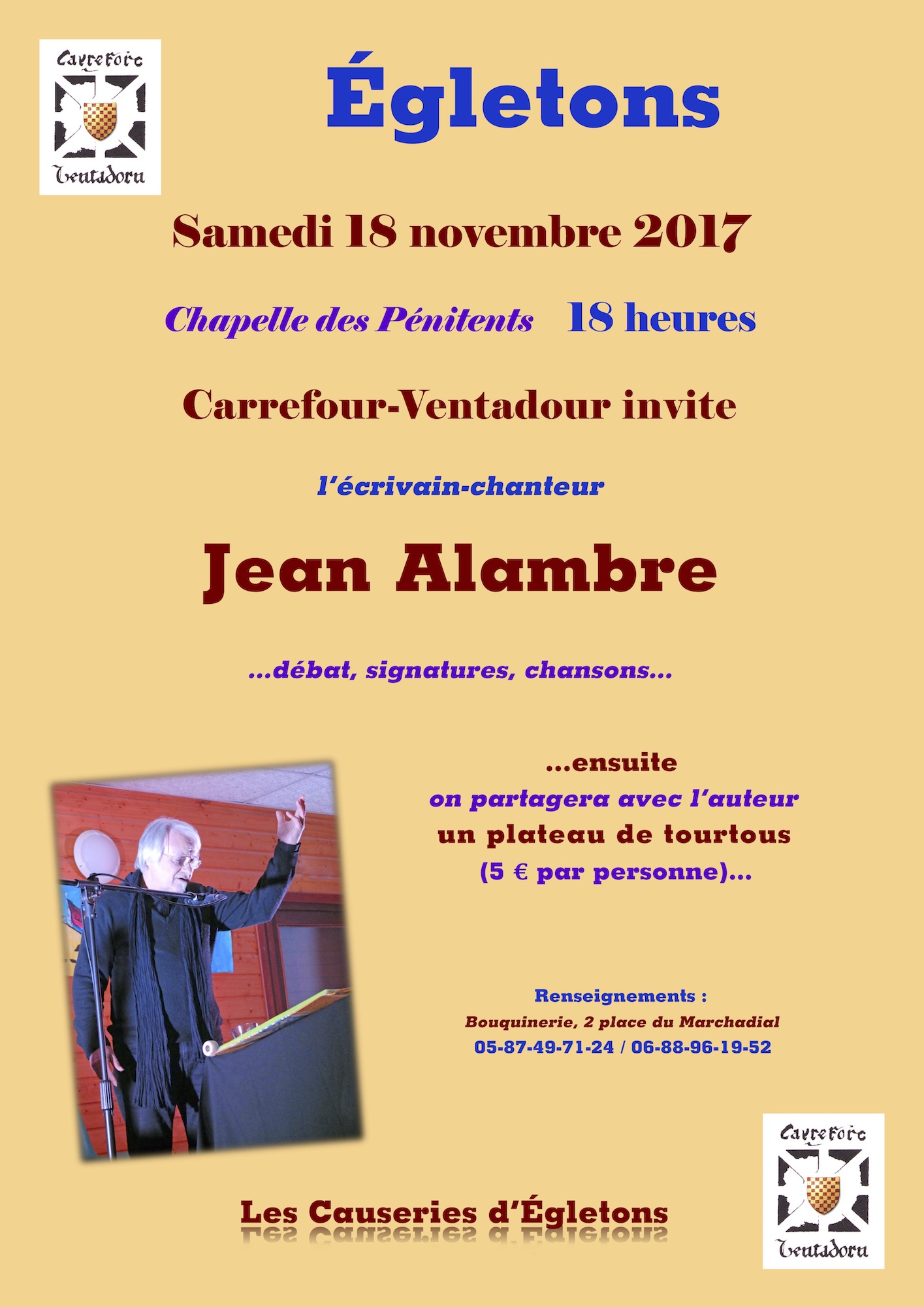 Les Causeries d’Egletons invitent Jean Alambre