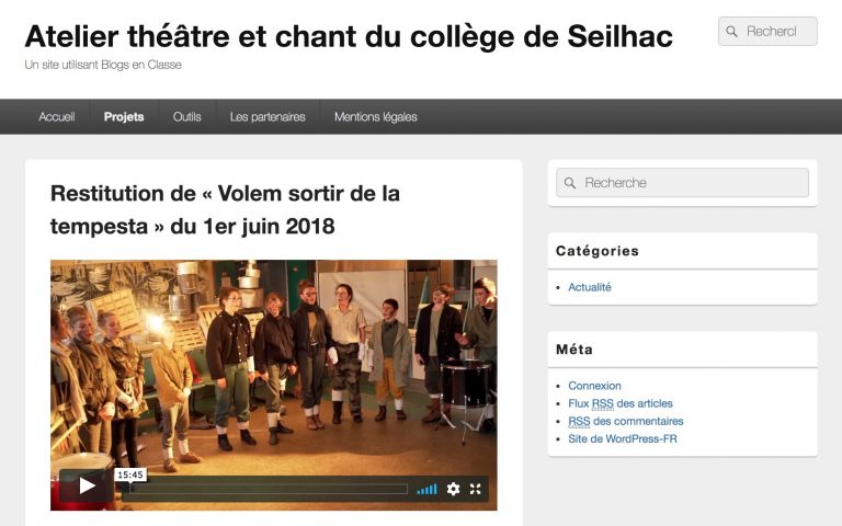 Blog de l’atelier théâtre et chant du collège de Seilhac