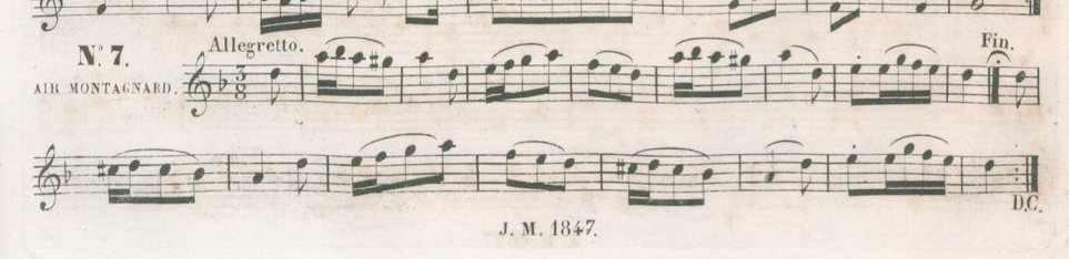 « Air montagnard » (Méthode de hautbois de Miller 1843)