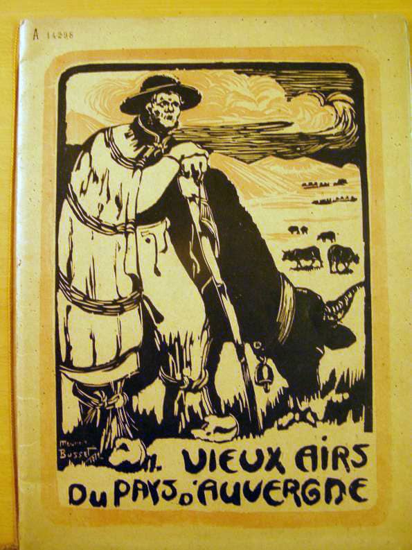Illustration : couverture du recueil de Théron « Vieux airs du pays d'Auvergne »