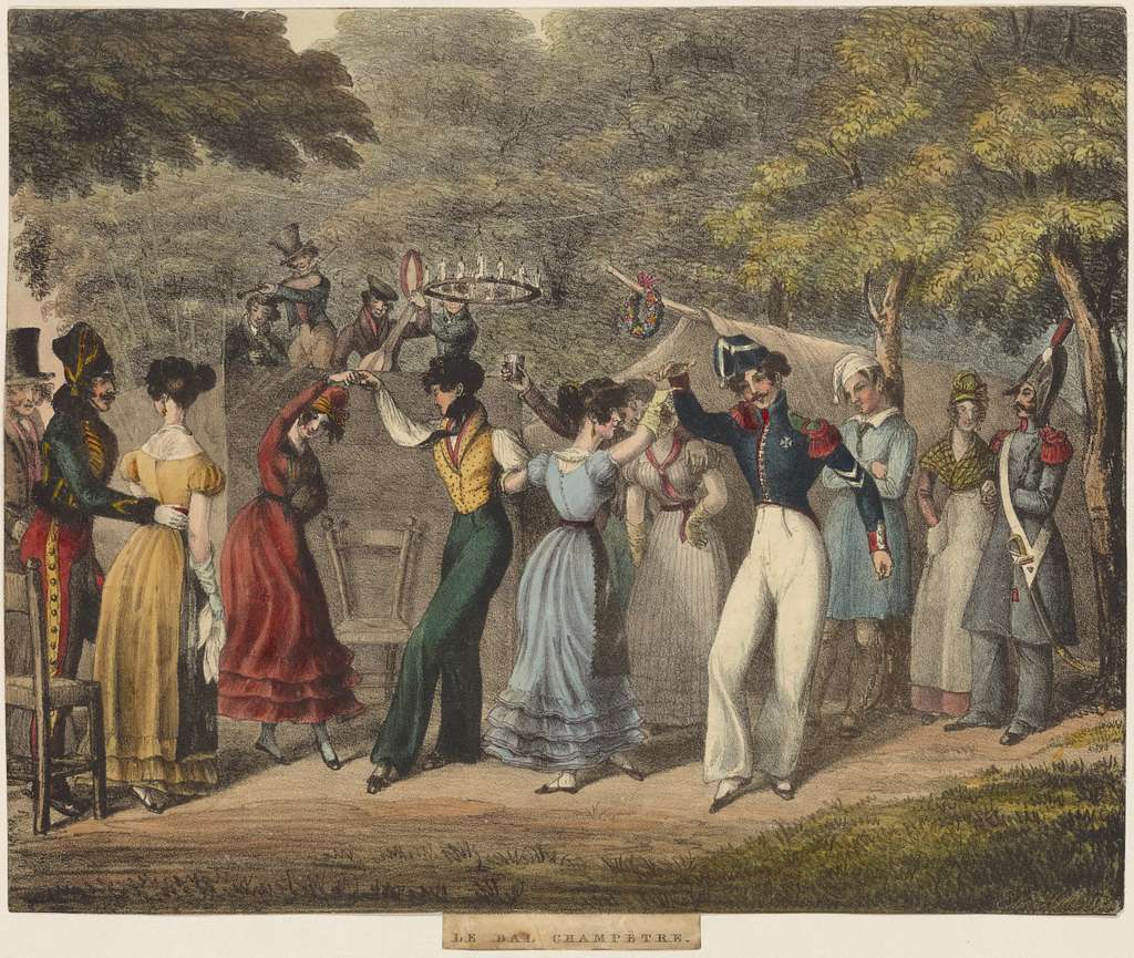 Illustration : « Le Bal Champêtre » (gravure XIXe siècle)
