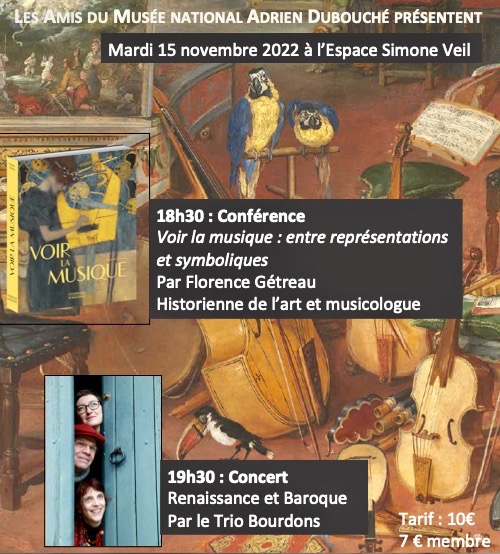 Conférence « Voir la musique » par F. Gétreau / Concert par le Trio Bourdons