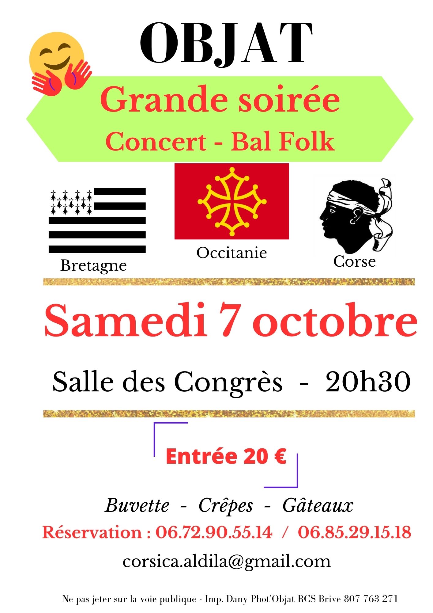 Grande soirée concert / Bal folk Corse Bretagne Limousin