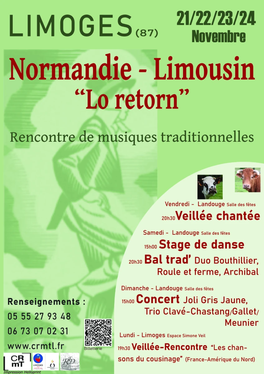 Normandie-Limousin « Lo Retorn » Rencontre de musiques traditionnelles