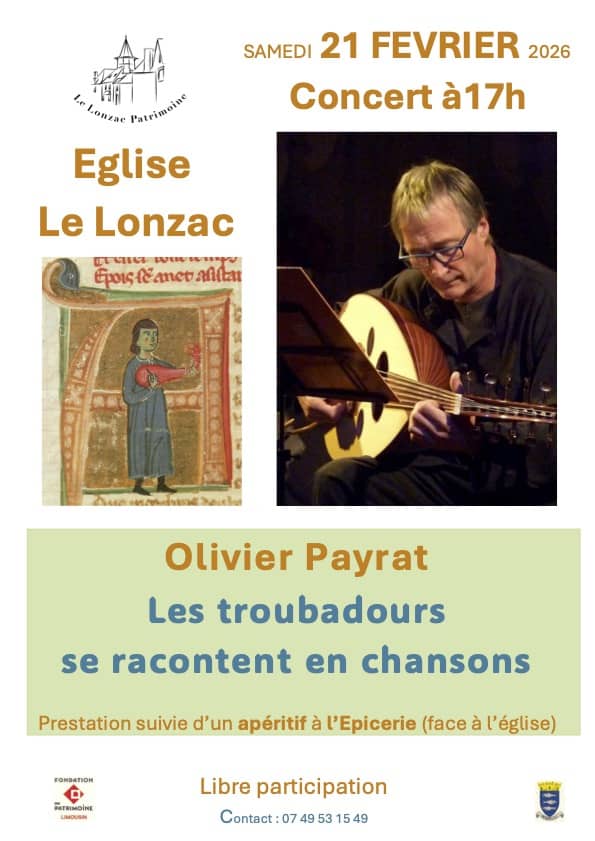 Concert d&rsquo;Olivier Payrat « Les troubadours se racontent en chansons »