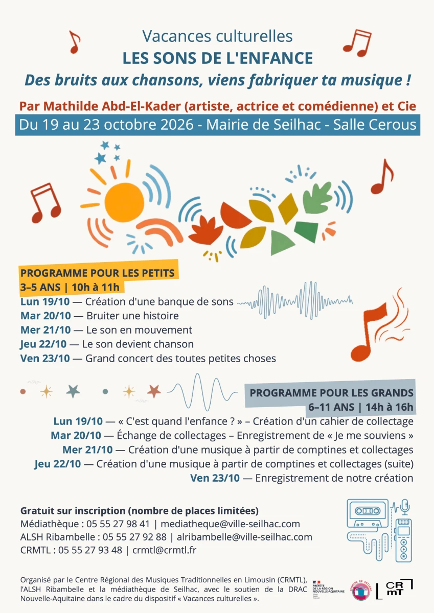 Vacances culturelles sur Les sons de l’enfance